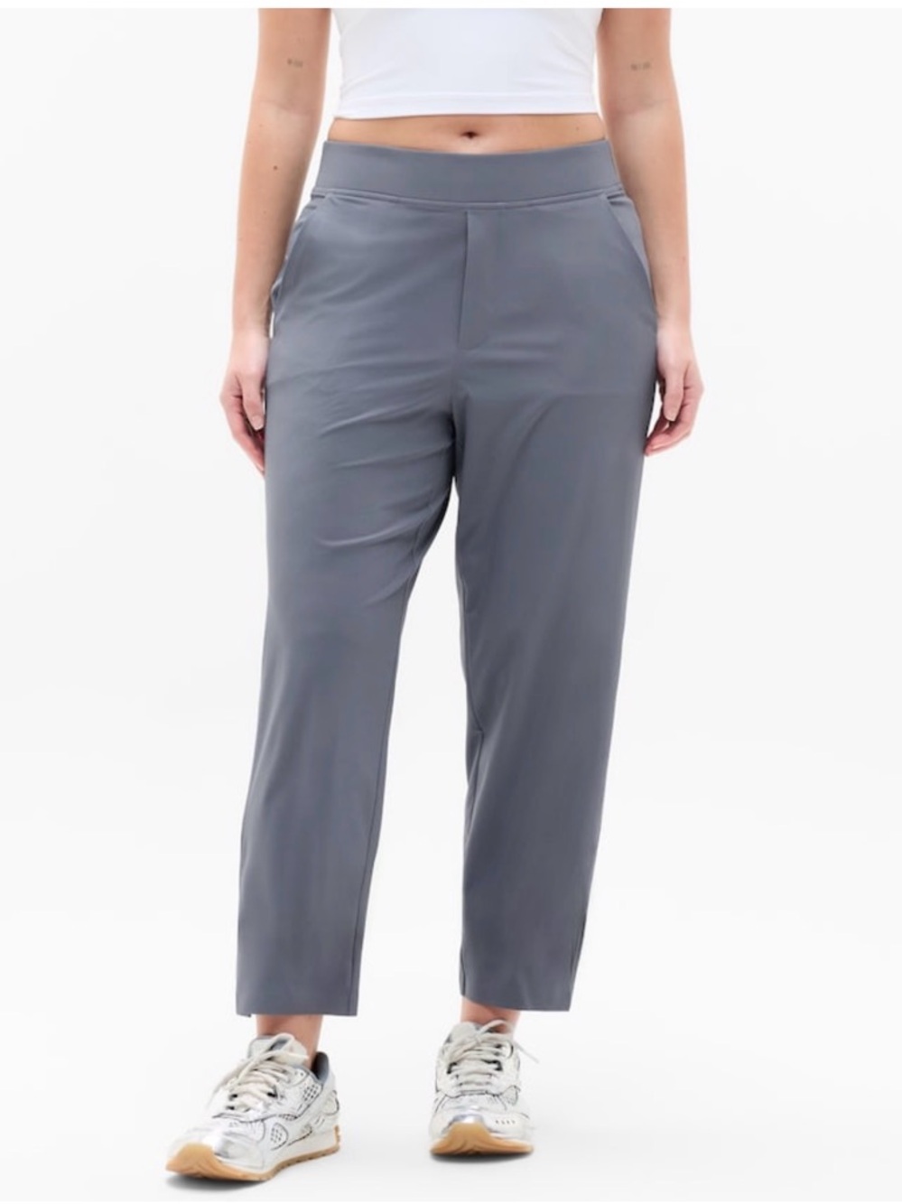 Athleta Cropped Ankle Pants in Slate Gray